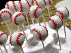 baseball cake pops