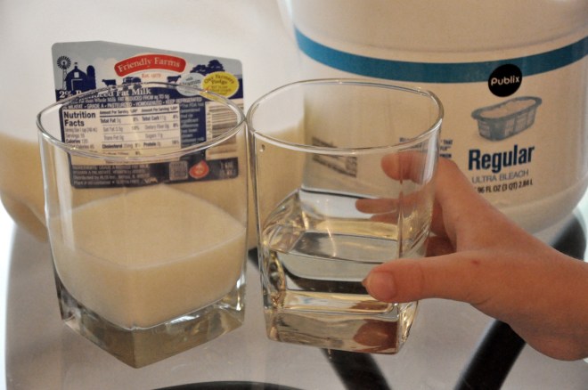 Milk or Bleach? To his body, there isn't a difference. 